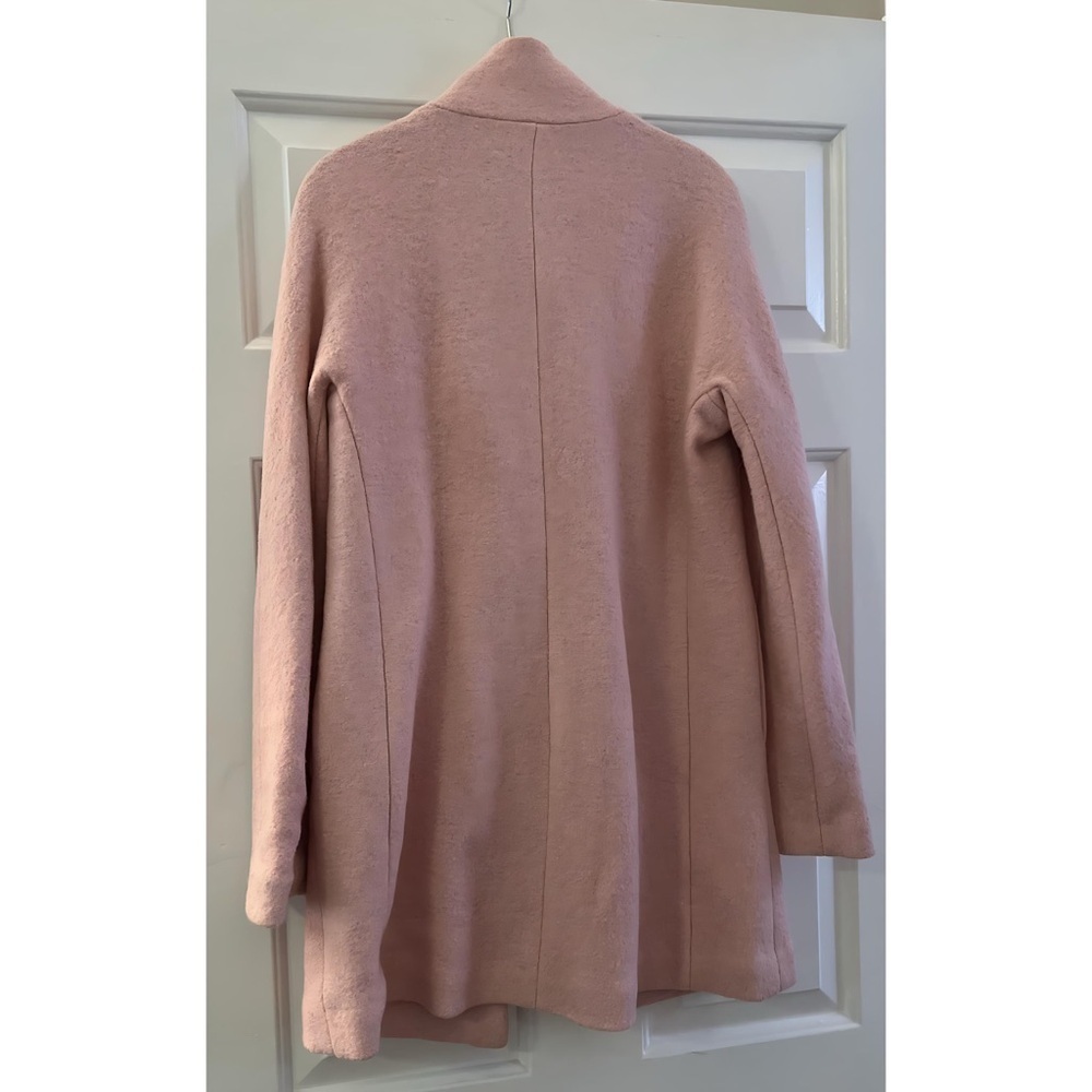 NEW! Express Blush Classic Cocoon Coat - Button and  Zip Up- Hidden Pockets! - Picture 7 of 10